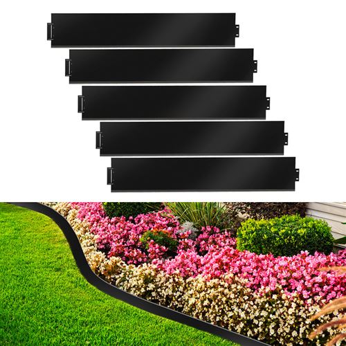 Clôture de pelouse flexible Bordure de jardin Bordure de pelouse Bordure de gazon Galvanisé Métal 10