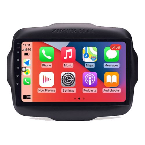 Autoradio Multimédia RoverOne Android 2Go RAM 32Go ROM GPS pour Jeep Renegade 2016-2018 CarPlay Android Auto