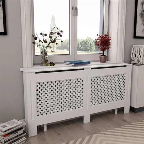 Cache-radiateur en MDF blanc 172x19x81,5 cm - VidaXL