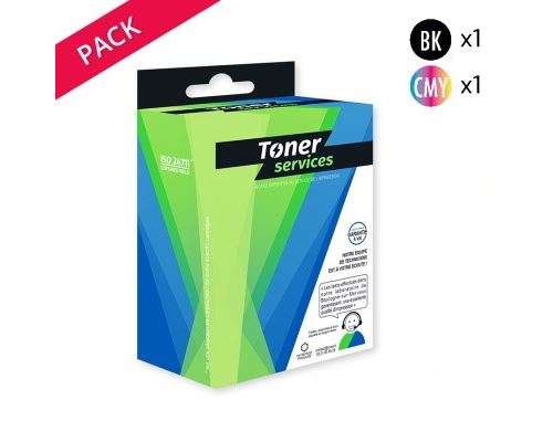 Compatible Canon PG545/546 Pack de 2 cartouches d'Encre Noire et couleurs marque (8287B005)