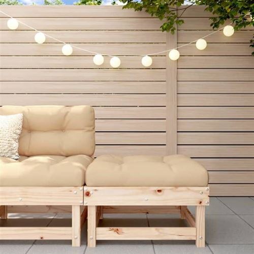 Non Communiqué Beige Vidaxl Repose-Pied De Jardin Avec Coussin, Tabouret, Siège, Pouf, Meuble De Terrasse Patio Balcon Extérieur, Marron Bois De 825436