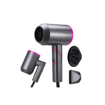 Sèche-cheveux domestique pliable 1500w , vent fort, diffuseur d'air froid/chaud, séchage rapide - 1