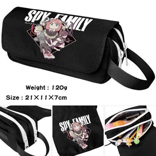 Trousse à crayon Spy x Family pour Garçon et Filles (PC5789) 21x11x7 cm Noir