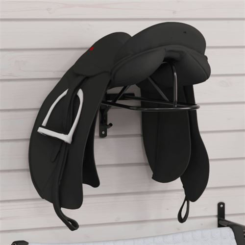 VIDAXL - Porte-selle mural - Noir - Image 2