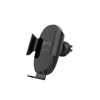 Support Voiture Chargeur Induction Qi 15W avec Capteur Infrarouge et Câble USB-C Muvit Noir - 1