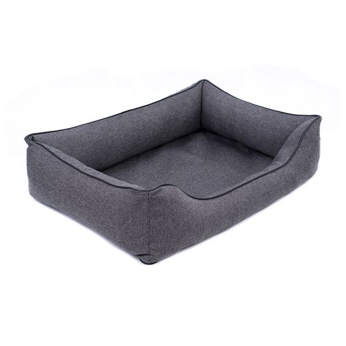 Comparer les prix de Panier pour chien, Mestizo, lit orthopédique, 100x75cm, gris foncé, bordure noire, Mallorca SMO-STE-B-3
