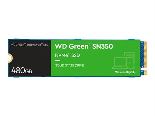 WD Green SN350 NVMe SSD WDS480G2G0C - SSD - 480 GB - intern - M.2 2280 - PCIe 3.0 x4 (NVMe)