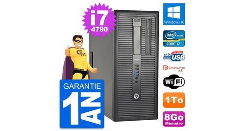 Pc tour hp prodesk 600 g1 intel i7-4790 ram 8go disque dur 1to windows 10 wifi