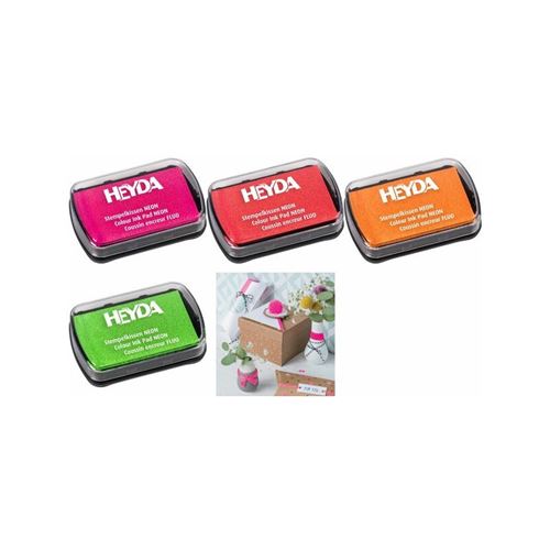 HEYDA Tampon encreur 'Fluo', rouge fluo