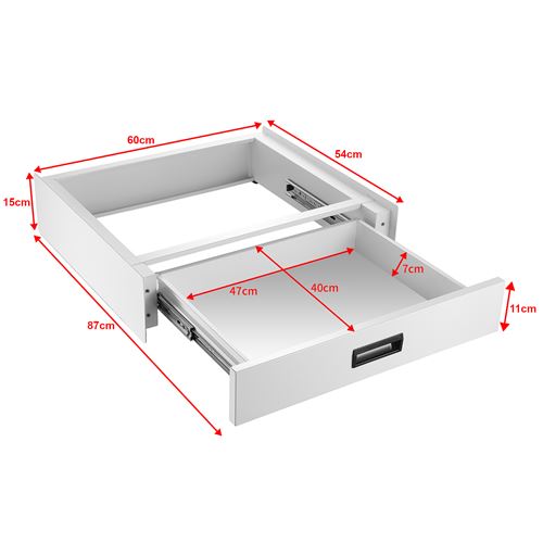 Kit de Superposition pour Lave-Linge Sèche-Linge Standard 60 cm avec Tiroir  Blanc [en.casa] - Achat & prix