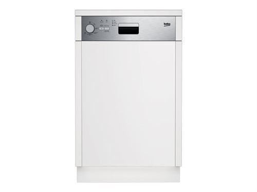 Beko DSS05011X - Lave-vaisselle - intégrable - largeur : 44.8 cm - profondeur : 57 cm - hauteur : 81.8 cm - acier inoxydable