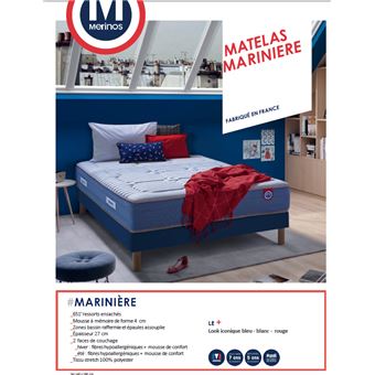 Matelas Mérinos Marinière 140x190