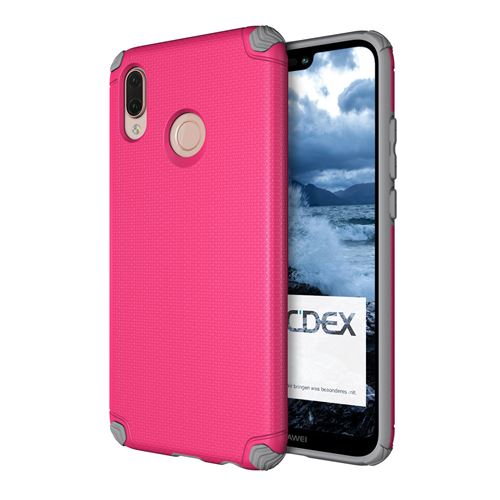 doupi Ultra Armor Coque pour Huawei P20 Lite, Design Bumper Cover Case Housse de Protection, rose