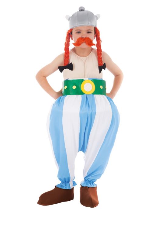 Costume Licence Officielle Obelix © Enfant - Bleu / blanc - 140 cm