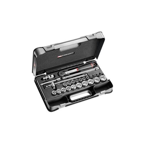Coffret Dbox 26 Pièces Cliquet Étanche et Douilles 1/2' 6 Pans Métriques Facom - S.161-4P6Pb