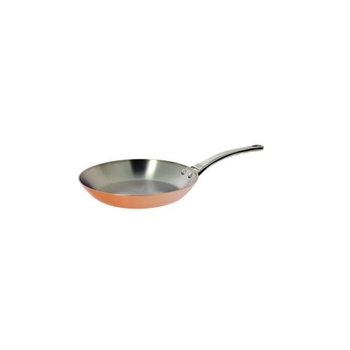 De Buyer Poele Ronde Cuivre Et Inox - O 32 Cm - Tous Feux Sauf Induction