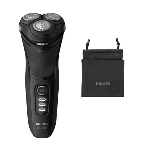 Rasoir Serie 3000 3 Tetes Rech Et Sect Wet And Dry Li Ion Indic Charge Philips - S3233.52