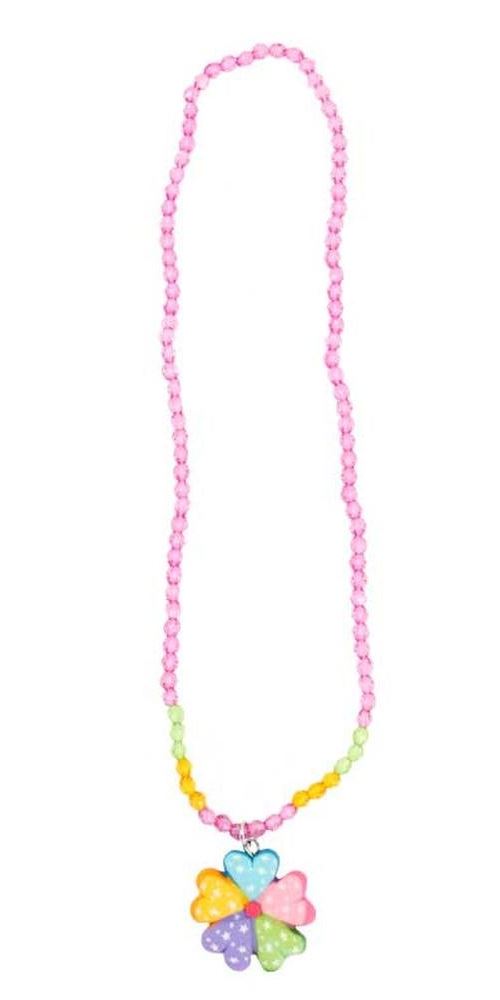 trullala Chaîne Motif fleurs multicolores Bijou Enfant, Enfant, collier