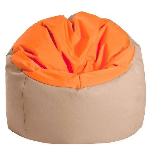 Pouf Bowly Orange & Beige