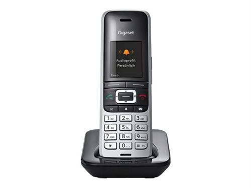Gigaset S850HX - Extension du combiné sans fil - avec Interface Bluetooth avec ID d'appelant/appel en instance - DECTGAP - SIP, RTP - noir, platine