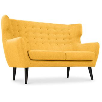 Myfaktory Canapé 3 Places Style Scandinave Thor Jaune