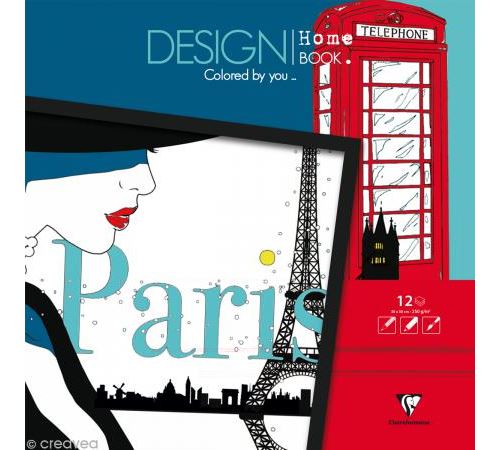Bloc De Dessins Pour Adultes Home Book 30X30 Villes