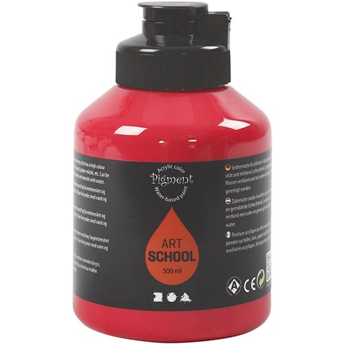 Pigment Peinture acrylique rouge 500 ml