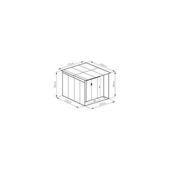 Abri De Jardin En Acier Galvanise Gris Colmar 5 5m Mobilier