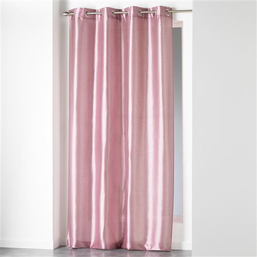 Rideau a oeillets 140 x 240 cm shantung uni shana Rose