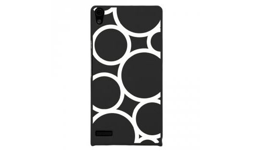 Coque rigide pour Huawei Ascend P6 avec impression Motifs ronds blancs