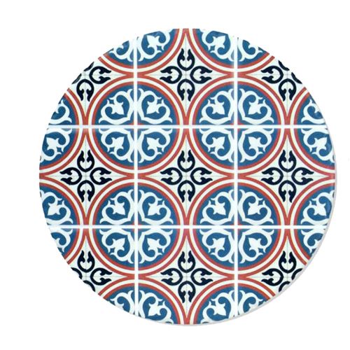 Sous plat en Céramique et Liège carreaux de ciment 18 cm