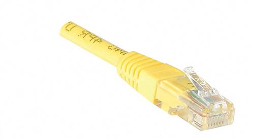 Cordon RJ45 catégorie 5e U/UTP jaune - 0,5 m
