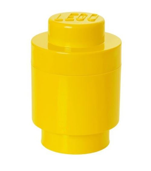 Lego Pierre De Stockage Ronde 1 Nop 12,3 X 18 Cm Polypropylène Jaune
