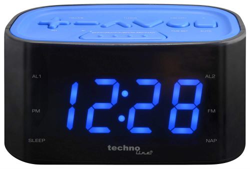 Technoline WT465 blau Réveil Bleu 14 x 8,8 x 7 cm