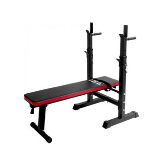 HOMCOM Station de musculation multifonctions barre de traction chaise  romaine hauteur réglable acier noir rouge pas cher 