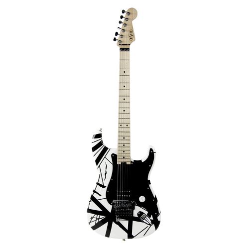 EVH Striped Serie guitare électrique blanche-noire