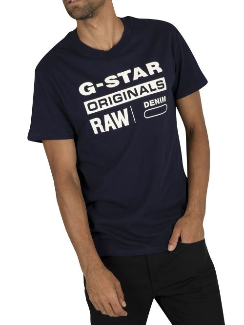 G-Star Pour des hommes T-shirt graphique, BleuL