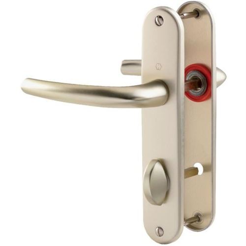 Non Communiqué Noir Ensemble De Porte San Diego 1191/347 Hoppe Alu Champagne F2 - Bec De Cane À Condamnation - 3230397 - Image 1