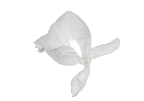 Creotime foulard en soie 55 x 55 cm pongé blanc 5