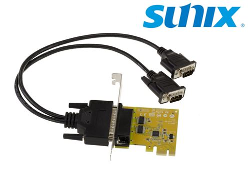 Carte PCIe - 2 Ports COM RS232 Gamme Industrielle CHIPSET SUNIX SUN2212