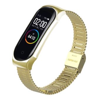 Bracelet en métal or pour votre Xiaomi Mi Band 4/3 - Bracelet connecté -  Achat \u0026 prix | fnac
