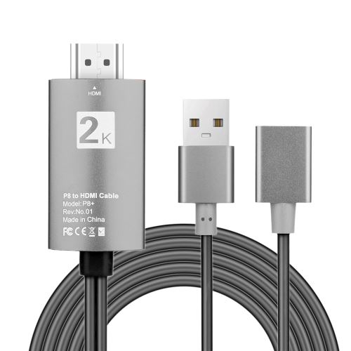 USB vers HDMI 2K HD 1080P HDTV TV par câble adaptateur AV Cordon pour iPhone XS / XS MAX / XR