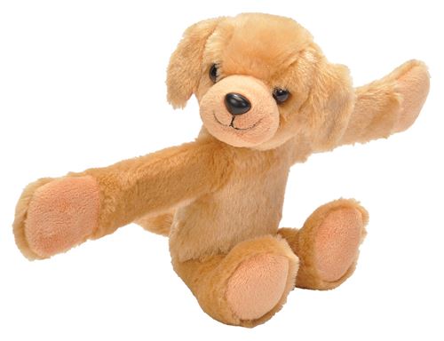 Wild Republic - 19565 - Huggers - Labrador Chien en Peluche avec Bracelet à Claquer - 20 cm