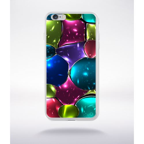 Coque Bulles D'eau Colorées Compatible Iphone 6 Plus Transparent