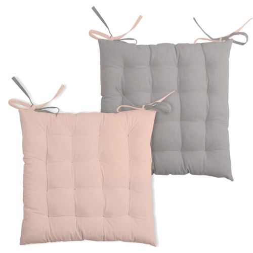 Coussin de chaise - 2 faces Poudre Souris 40 cm