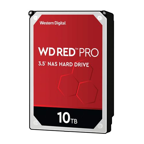 WD Red Pro NAS Hard Drive WD102KFBX - Vaste schijf - 10 TB - intern - 3.5 - SATA 6Gb/s - 7200 tpm -buffer: 256 MB