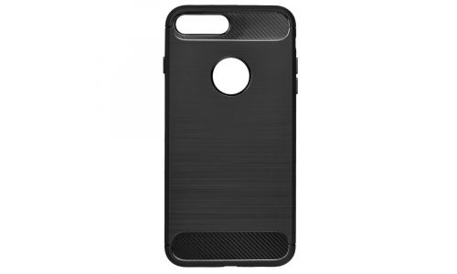 Coque pour iPhone 7+/8+ noire aspect carbone