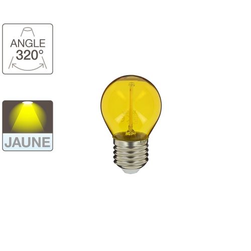 Ampoule LED P45 - cuLot E27 - éclairage jaune