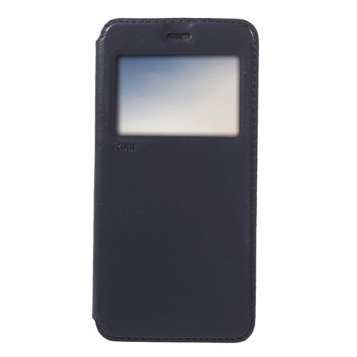 Etui en PU voir la fenêtre noble flip bleu foncé pour votre Huawei P20 Pro