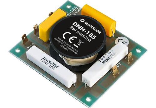 Filtre passe-haut mono pour 8 Ohms pour Hi-Fi et sono Pro Monacor DNH-185